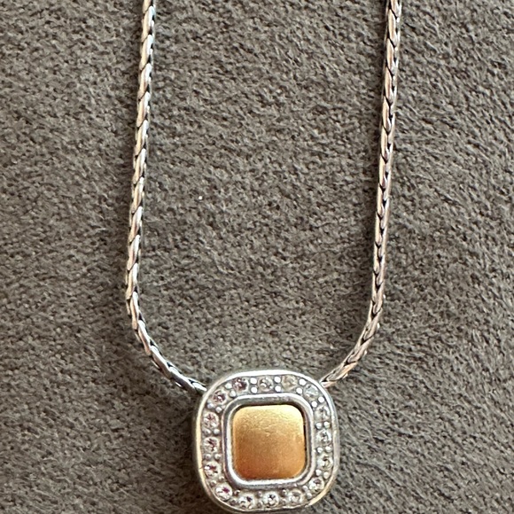 Brighton Reversible Gold/Black reversib Pendant Necklace - Picture 5 of 6